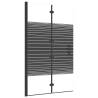 Folding Shower Enclosure ESG 80x140 cm Black - HipoMarket