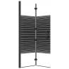 Folding Shower Enclosure ESG 80x140 cm Black - HipoMarket