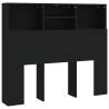 Headboard Cabinet Black 120x19x103.5 cm - Stylish & Functional