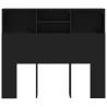 Headboard Cabinet Black 120x19x103.5 cm - Stylish & Functional