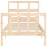 Solid Wood Bed Frame with Headboard - Single Size