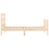 Solid Wood Bed Frame with Headboard - Single Size