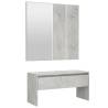 Hallway Furniture Set - Concrete Grey Engineered Wood