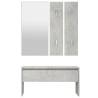 Hallway Furniture Set - Concrete Grey Engineered Wood