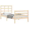 Single Solid Wood Bed Frame with Headboard | HipoMarket UK