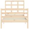 Single Solid Wood Bed Frame with Headboard | HipoMarket UK