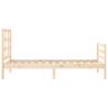 Single Solid Wood Bed Frame with Headboard | HipoMarket UK