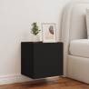 Stylish TV Wall Cabinet with LED Lights – Black 40.5x35x40 cm