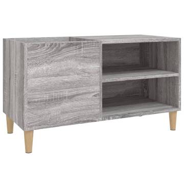 Stylish Grey Sonoma Record Cabinet - 84.5x38x48 cm