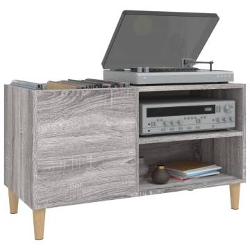 Stylish Grey Sonoma Record Cabinet - 84.5x38x48 cm