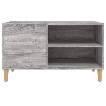 Stylish Grey Sonoma Record Cabinet - 84.5x38x48 cm