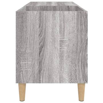 Stylish Grey Sonoma Record Cabinet - 84.5x38x48 cm