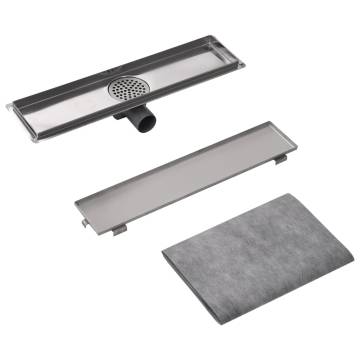 Linear Shower Drain 530x140 mm | Stylish Stainless Steel Design