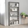 5-Tier Book Cabinet Concrete Grey 80x24x175 cm Engineered Wood Colour concrete grey Size 80 x 24 x 175 cm Quantity in Package 1 