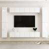 10 Piece TV Cabinet Set High Gloss White Engineered Wood Colour high gloss white Size 60 x 30 x 30 cm Quantity in Package 10 