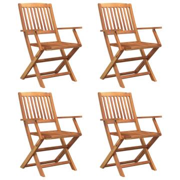 5 Piece Garden Dining Set - Solid Acacia Wood Furniture