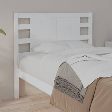 Stylish Solid Pine White Headboard 96x4x100 cm - HipoMarket