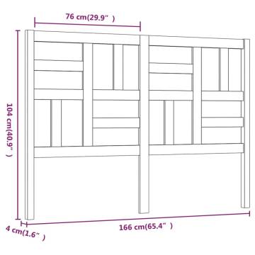 Stylish Solid Wood Pine Bed Headboard - 166x4x104 cm