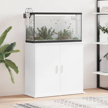 High Gloss White Aquarium Stand - 81x36x73 cm | Hipo Market