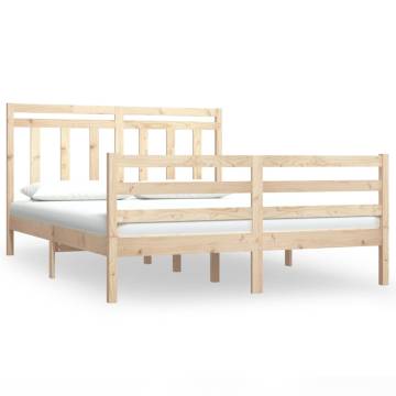 Solid Wood Bed Frame 120x190 cm - Classic Small Double Design