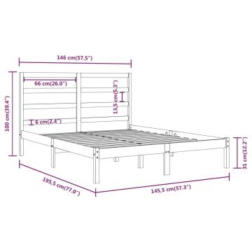 Solid Wood Pine Bed Frame 140x190 cm - Stylish & Durable