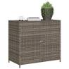 Garden Storage Cabinet Grey - 83x45x76 cm Poly Rattan