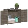 Garden Storage Cabinet Grey - 83x45x76 cm Poly Rattan