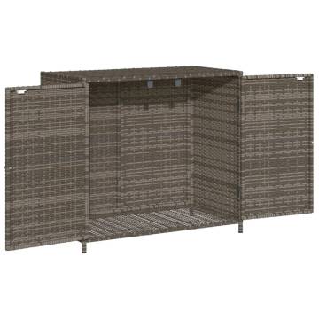 Garden Storage Cabinet Grey - 83x45x76 cm Poly Rattan