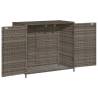 Garden Storage Cabinet Grey - 83x45x76 cm Poly Rattan