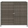 Garden Storage Cabinet Grey - 83x45x76 cm Poly Rattan