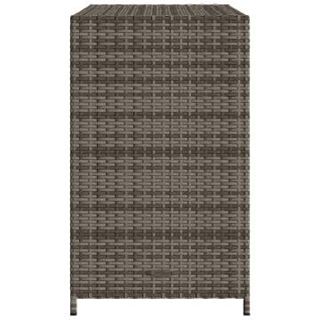 Garden Storage Cabinet Grey - 83x45x76 cm Poly Rattan