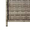 Garden Storage Cabinet Grey - 83x45x76 cm Poly Rattan