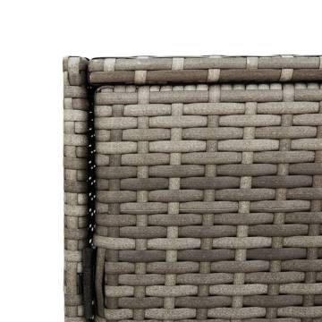 Garden Storage Cabinet Grey - 83x45x76 cm Poly Rattan