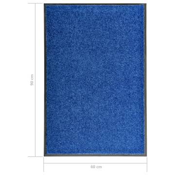 Washable Blue Doormat 60x90 cm - Keep Dirt Outside