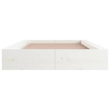 White Solid Wood Bed Frame 100x200 cm | Hipomarket UK