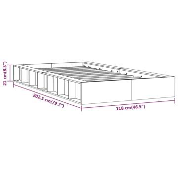 White Solid Wood Bed Frame 100x200 cm | Hipomarket UK