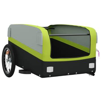 Bike Trailer Black and Green - 45 kg Iron | HipoMarket