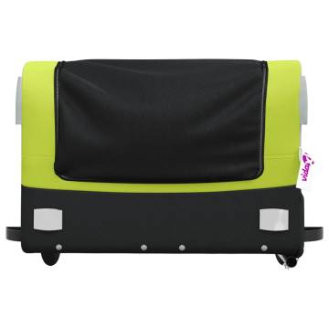 Bike Trailer Black and Green - 45 kg Iron | HipoMarket