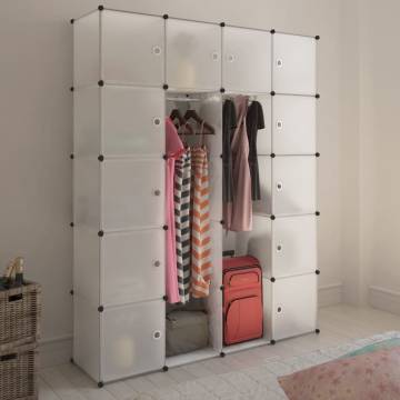 Modular Cabinet 14 Compartments - Stylish White Storage Solution