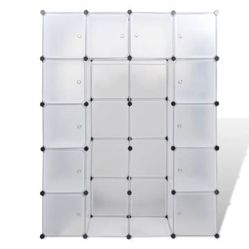 Modular Cabinet 14 Compartments - Stylish White Storage Solution