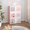 Cube Storage Cabinet for Kids with 6 Cubes Pink PP Colour pink Size 74 x 36.5 x 108 cm Quantity in Package 1 Number of 