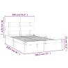 Solid Wood Bed Frame 180x200 cm - Super King Size