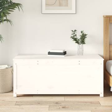 Storage Box White 110x50x45.5 cm | Solid Pinewood