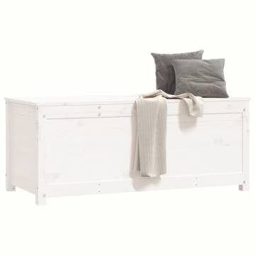 Storage Box White 110x50x45.5 cm | Solid Pinewood