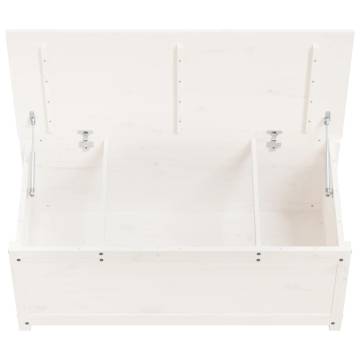 Storage Box White 110x50x45.5 cm | Solid Pinewood