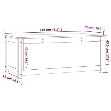 Storage Box White 110x50x45.5 cm | Solid Pinewood