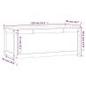 Storage Box White 110x50x45.5 cm | Solid Pinewood