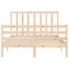 Solid Wood Bed Frame with Headboard 120x200 cm | HipoMarket