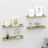 Wall Shelves 4 pcs White and Sonoma Oak 40x9x3 cm Colour white and sonoma oak Size 40 x 9 x 3 cm Quantity in Package 4 Number of Pieces 1 