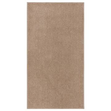 Short Pile Rug 80x150 cm Brown - Stylish Home Decor